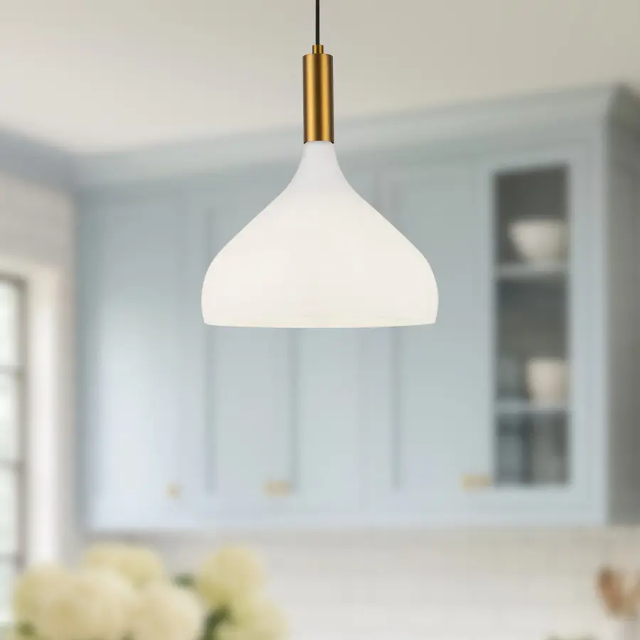 Belleview 12-Inch Pendant in Aged Gold - Image 5