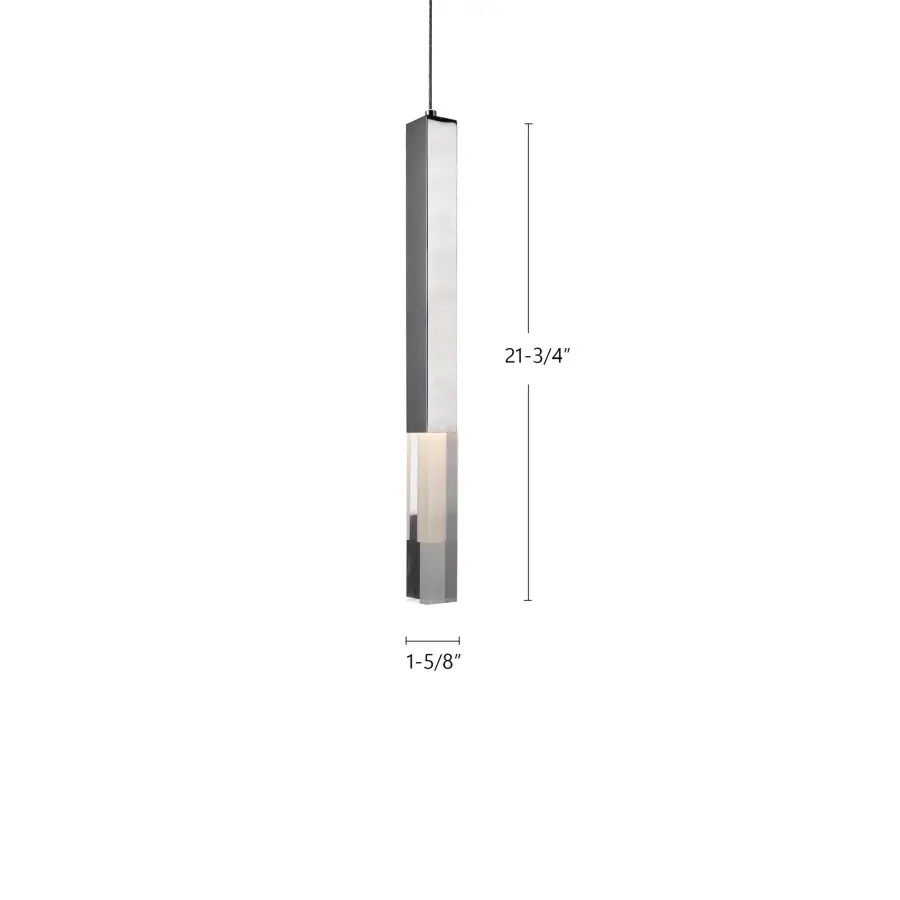 Sleek Mini Pendant with Crystal-Like Acrylic and Integrated LED - Image 6