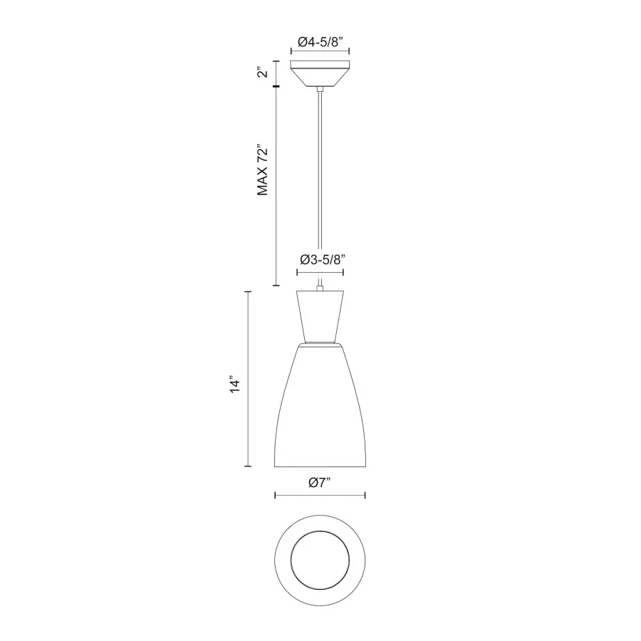 Arlo 7-Inch Pendant in Matte Black with Clear Glass - Image 9