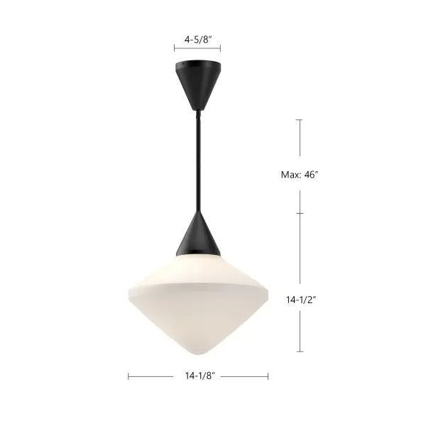 Nora 14-Inch Pendant Light in Matte Black - Image 10