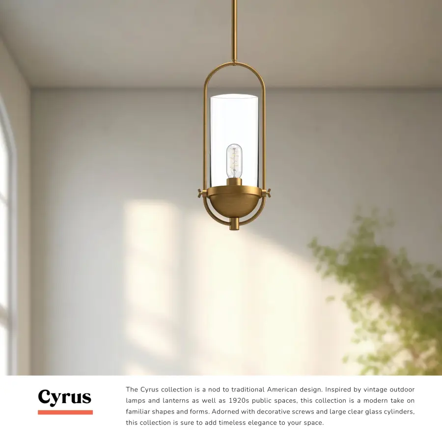 Cyrus 8-Inch Pendant in Aged Gold - Image 6