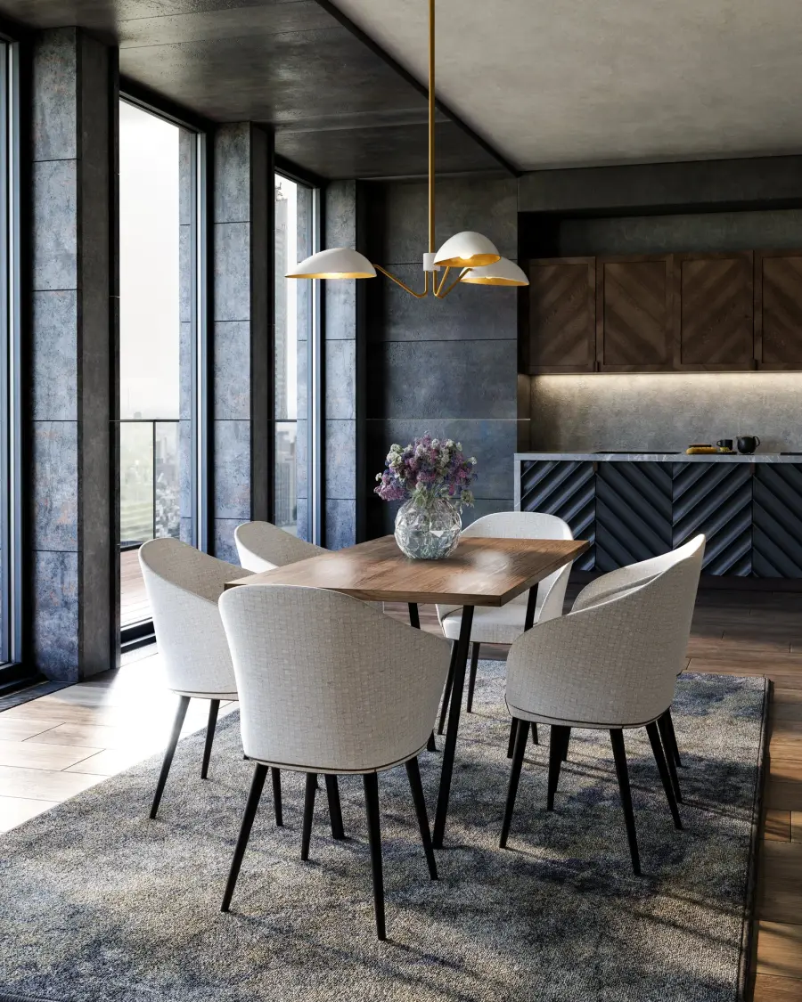 Oscar 36-Inch Pendant in Aged Gold & Matte Black - Image 2