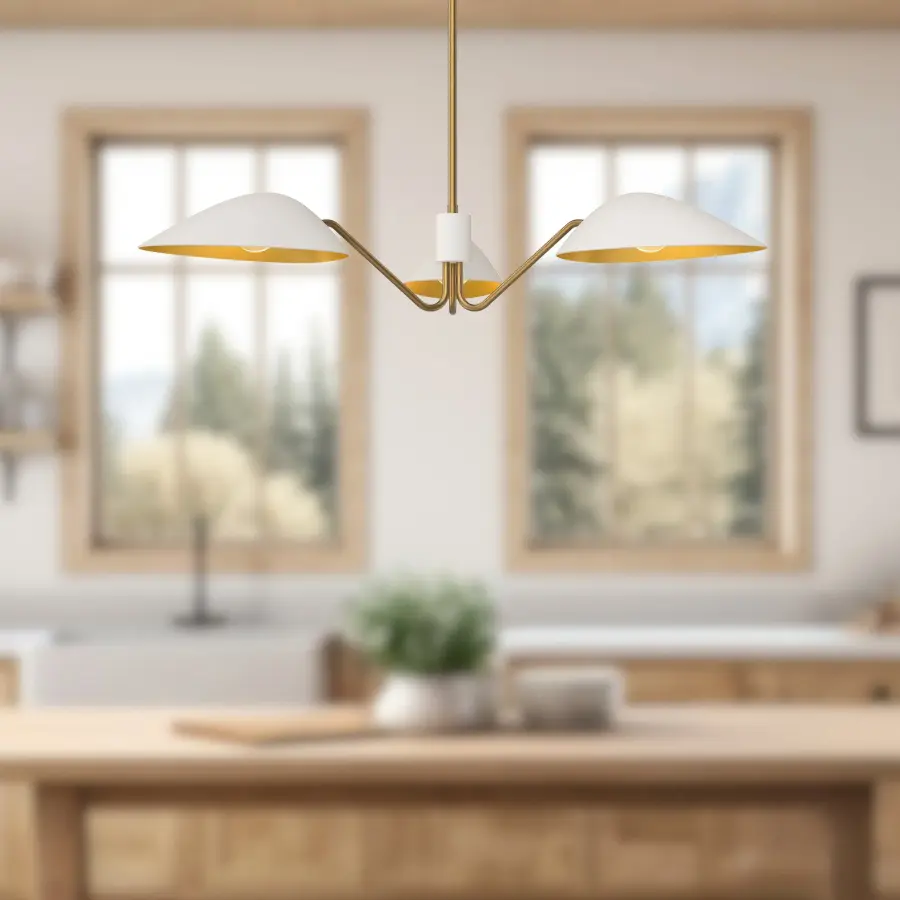 Oscar 36-Inch Pendant in Aged Gold & Matte Black - Image 4