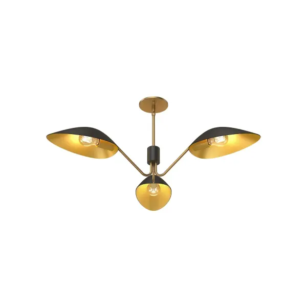 Oscar 36-Inch Pendant in Aged Gold & Matte Black - Image 5