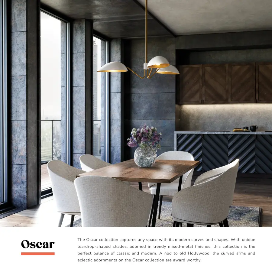 Oscar 36-Inch Pendant in Aged Gold & Matte Black - Image 8