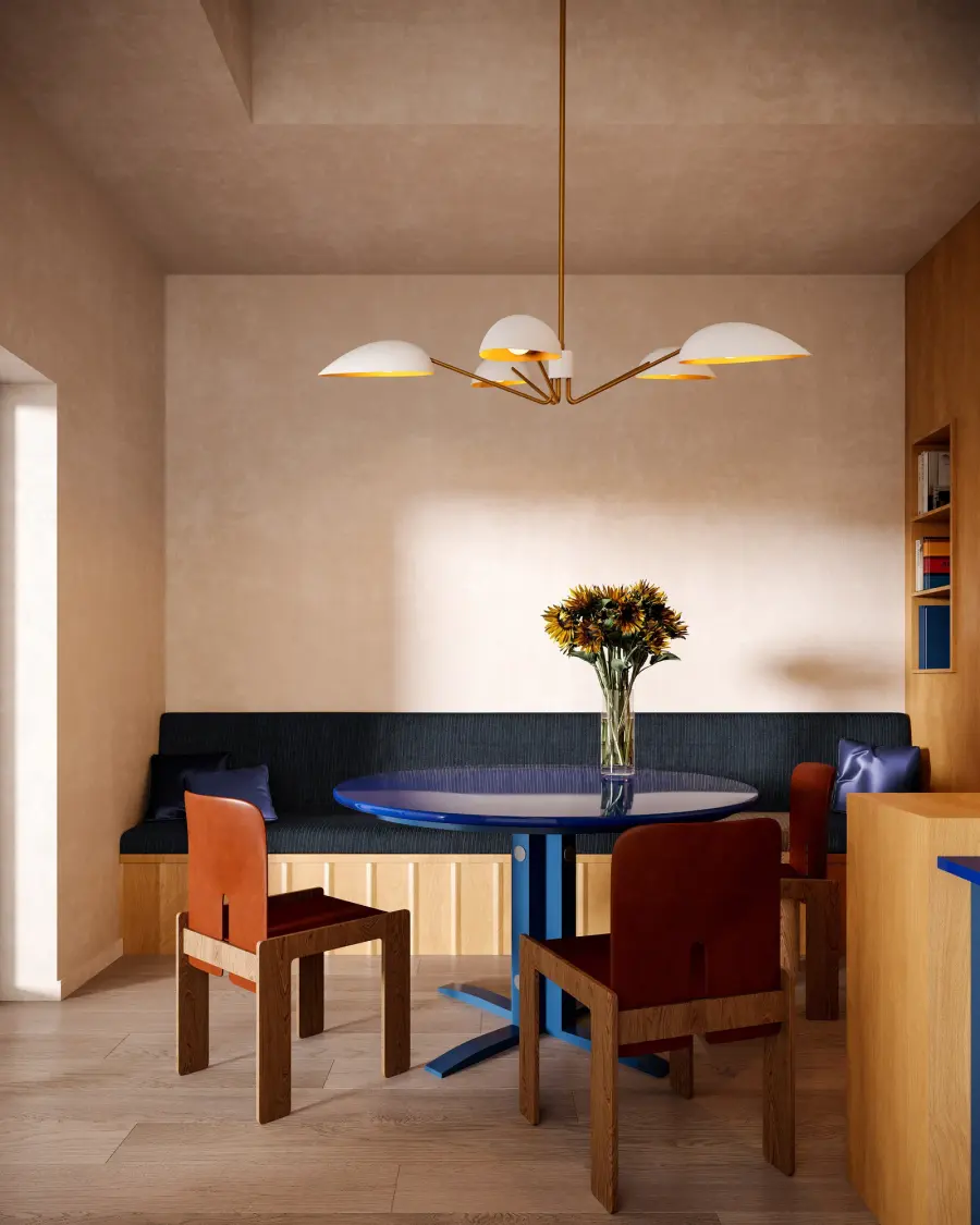 Oscar 46-Inch Pendant in Aged Gold & Matte Black - Image 2
