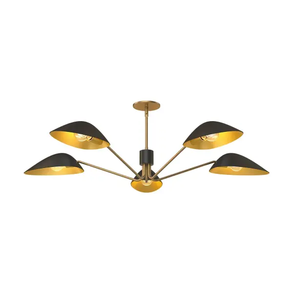 Oscar 46-Inch Pendant in Aged Gold & Matte Black - Image 11