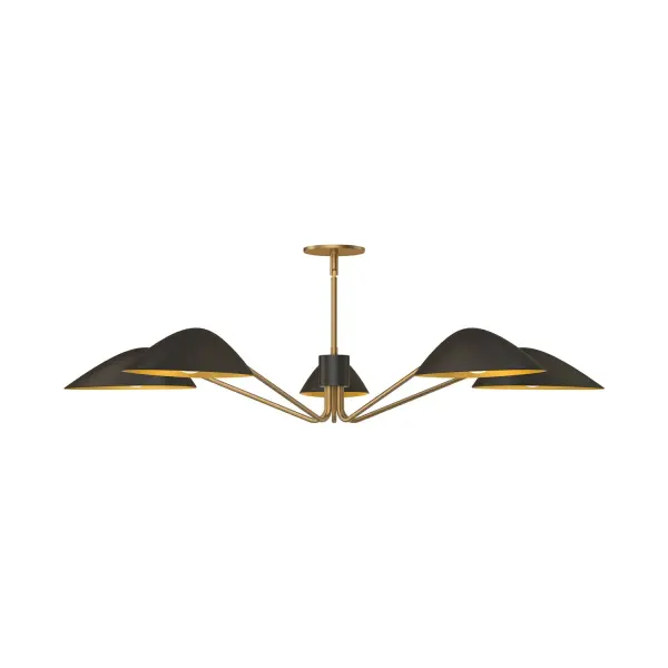 Oscar 46-Inch Pendant in Aged Gold & Matte Black - Image 12