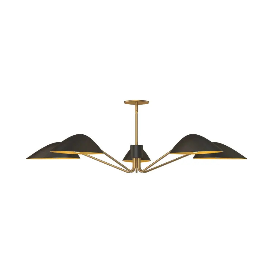 Oscar 46-Inch Pendant in Aged Gold & Matte Black - Image 12