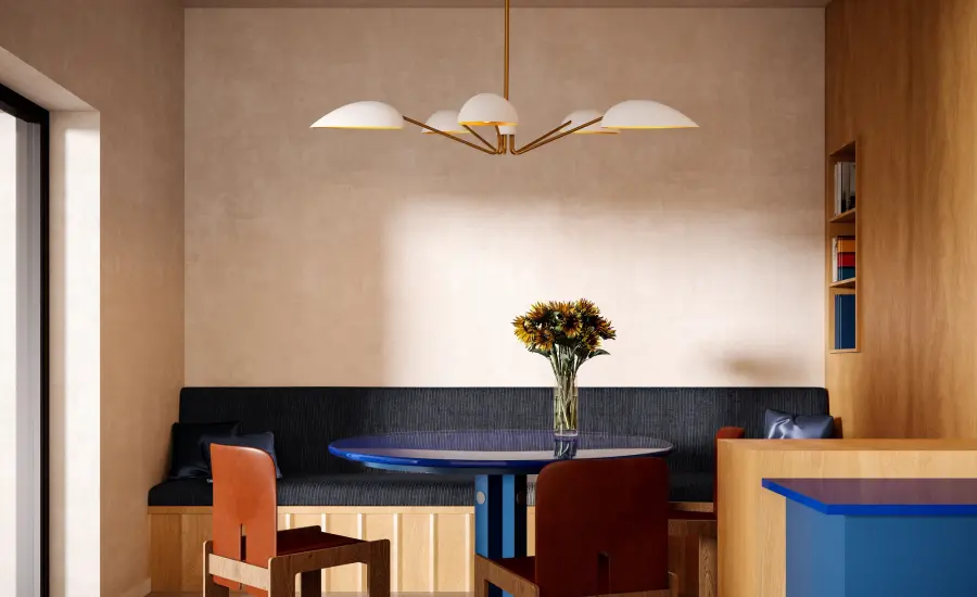 Oscar 46-Inch Pendant in Aged Gold & Matte Black - Image 3