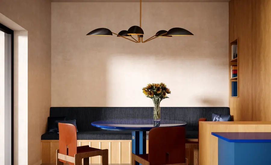 Oscar 46-Inch Pendant in Aged Gold & Matte Black - Image 5