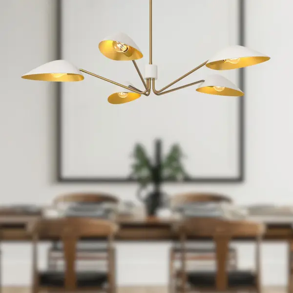 Oscar 46-Inch Pendant in Aged Gold & Matte Black - Image 7