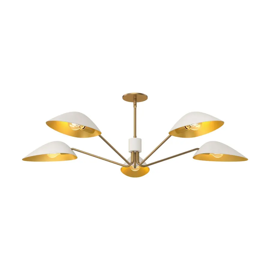 Oscar 46-Inch Pendant in Aged Gold & Matte Black - Image 8