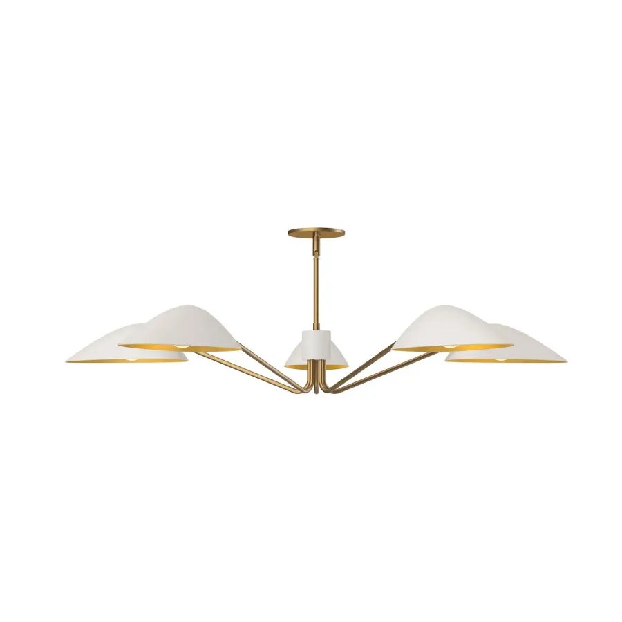 Oscar 46-Inch Pendant in Aged Gold & Matte Black - Image 9