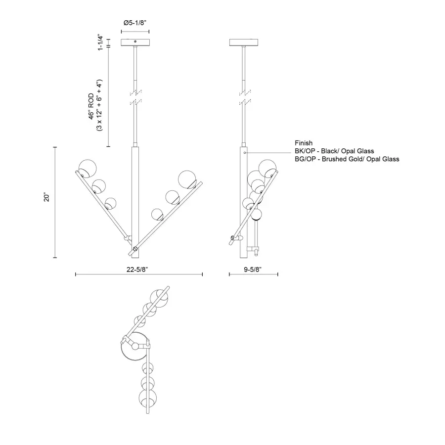 Cypress 2 Head Pendant - Image 12