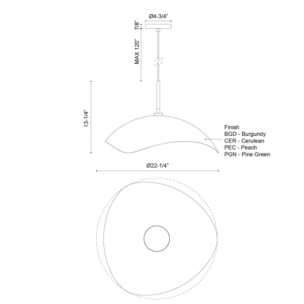 Kirby 22-Inch Pendant in Cerulean - Image 19