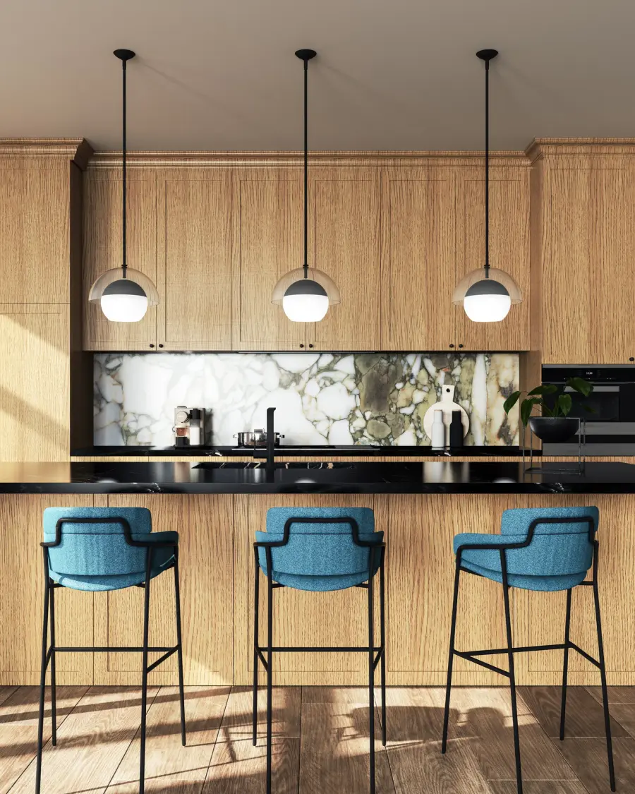 Lucy 12-Inch Pendant in Matte Black with Opal Glass - Image 2