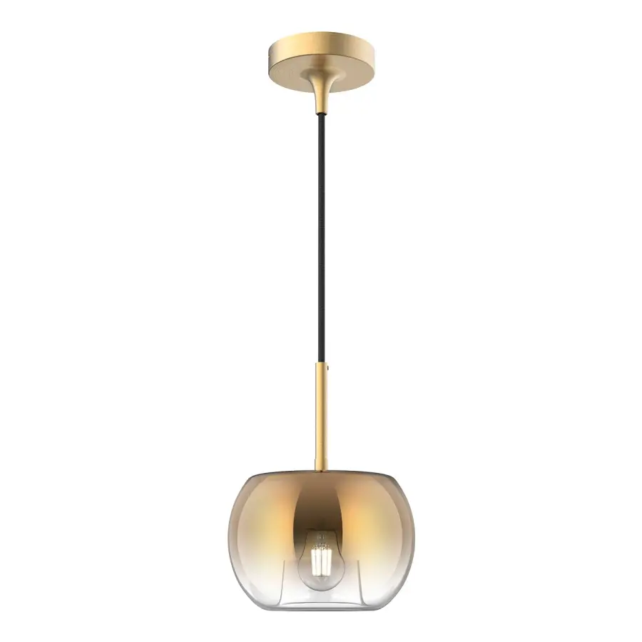 Samar 8-Inch Pendant Light in Chrome with Opal Glass - Image 11