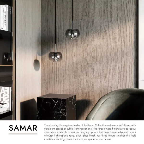 Samar 8-Inch Pendant Light in Chrome with Opal Glass - Image 14