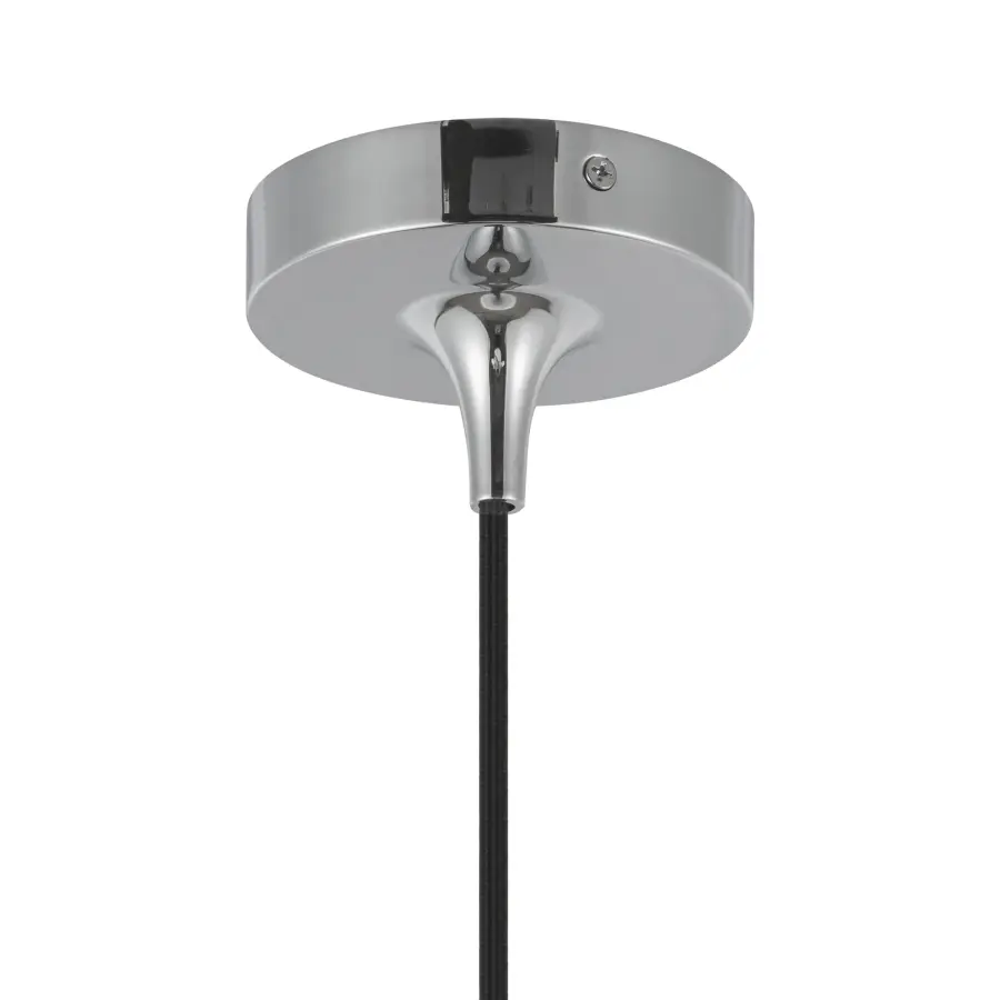 Samar 8-Inch Pendant Light in Chrome with Opal Glass - Image 5