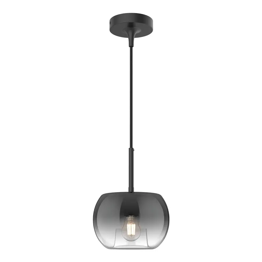 Samar 8-Inch Pendant Light in Chrome with Opal Glass - Image 10
