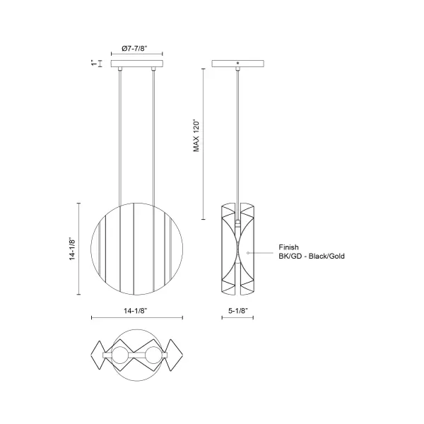 Sculptural Modern Pendant with Striking Textured Design - Image 5