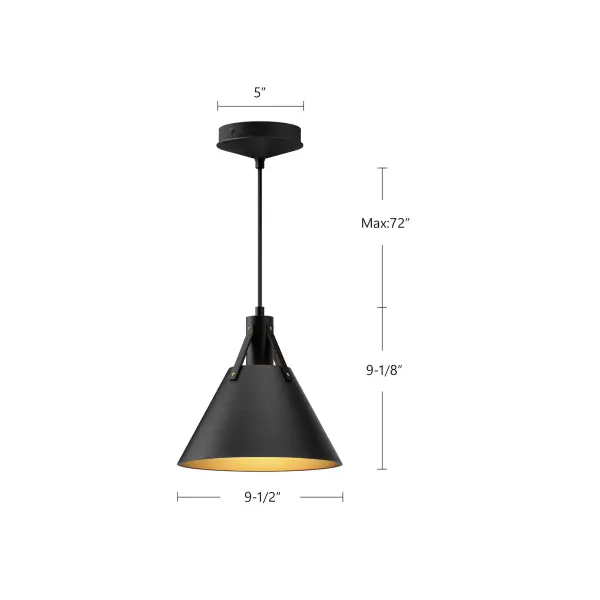 Archer 10-Inch Pendant in Matte Black - Image 4