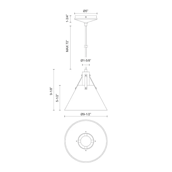 Archer 10-Inch Pendant in Matte Black - Image 5