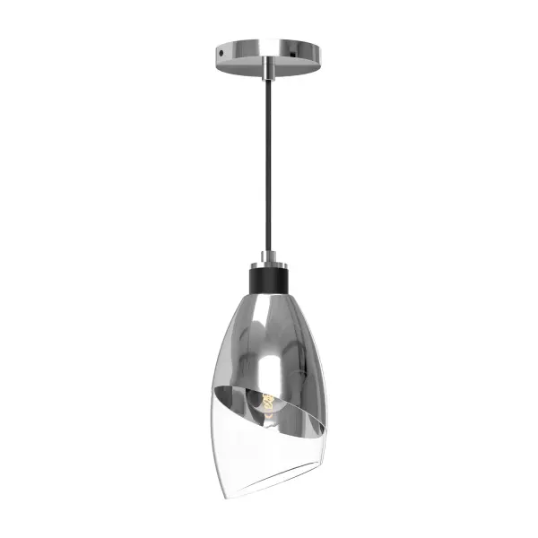 Capri 5-Inch Pendant in Chrome with Clear Glass - Image 1