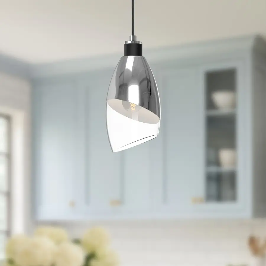 Capri 5-Inch Pendant in Chrome with Clear Glass - Image 3