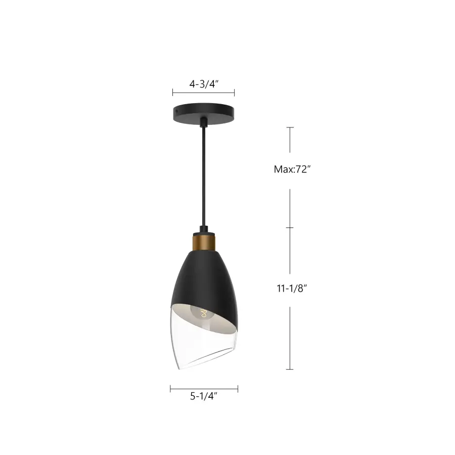 Capri 5-Inch Pendant in Chrome with Clear Glass - Image 8