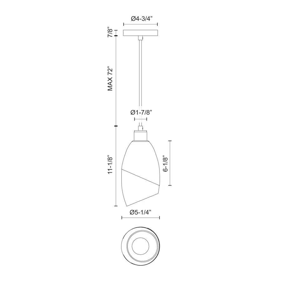 Capri 5-Inch Pendant in Chrome with Clear Glass - Image 9