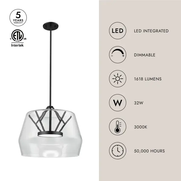 Deco 18-Inch Pendant Light - Image 7
