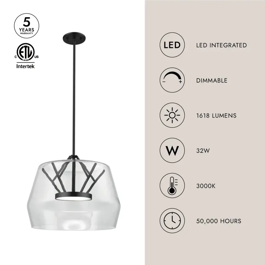 Deco 18-Inch Pendant Light - Image 7