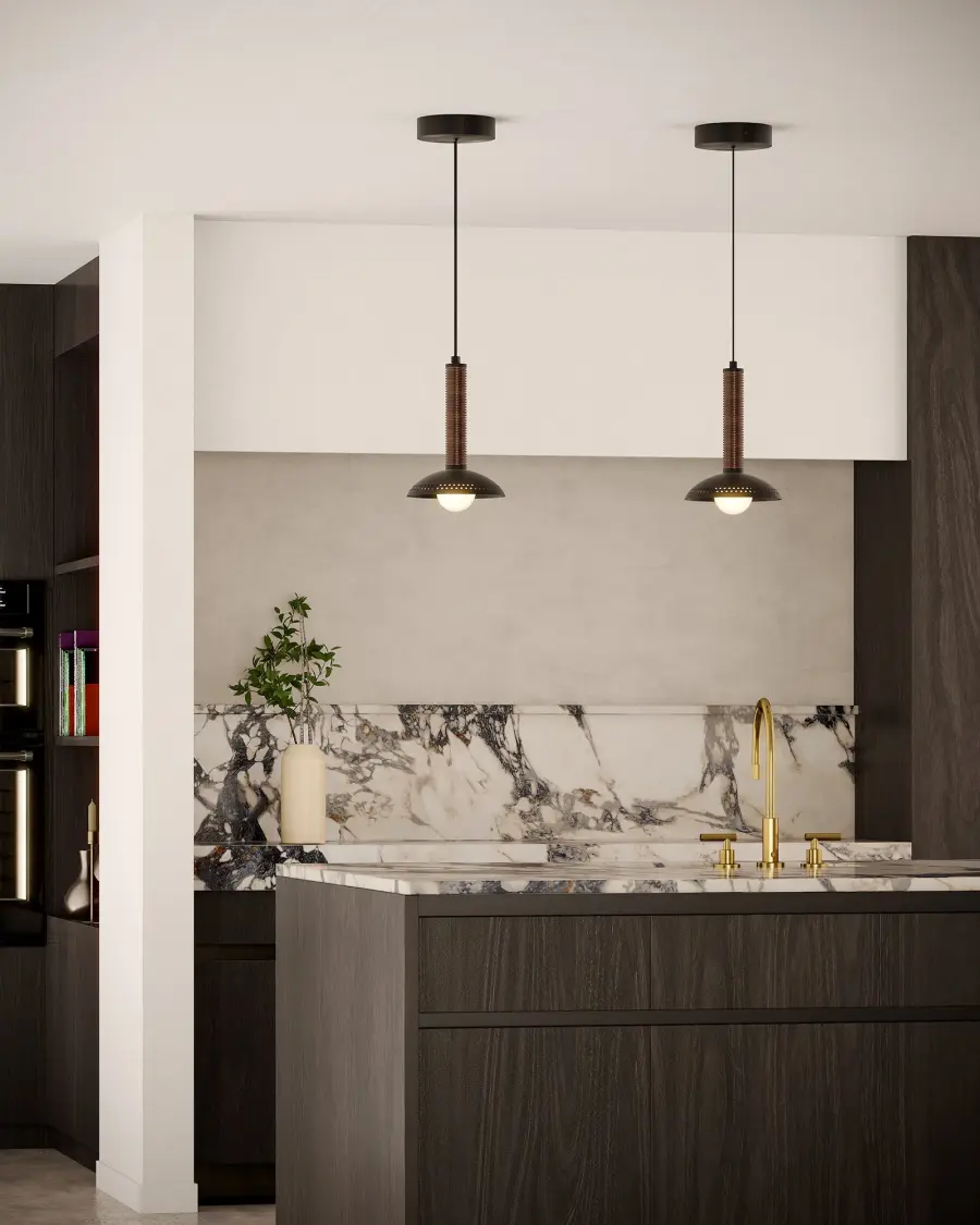 Arden 9-Inch Pendant with Opal Glass Shade - Image 2