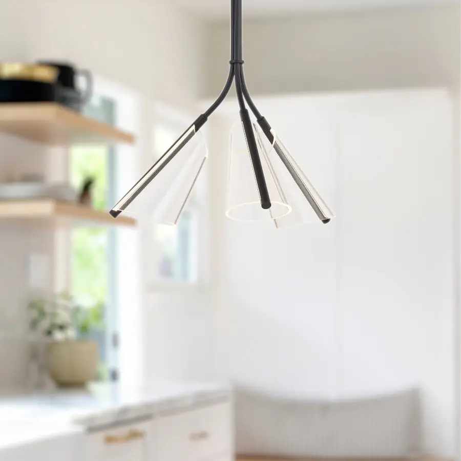 Striking Modern Pendant with Edge-Lit Acrylic Shade - Image 4