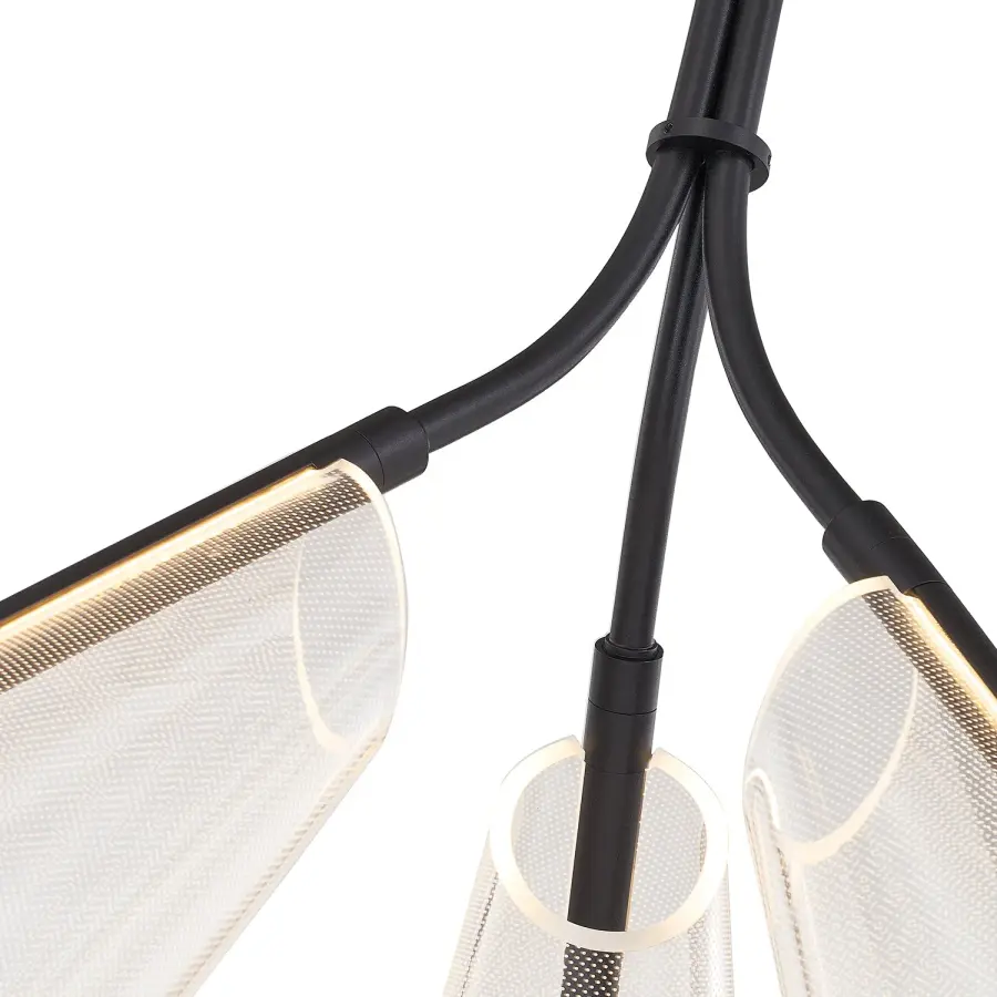 Striking Modern Pendant with Edge-Lit Acrylic Shade - Image 7