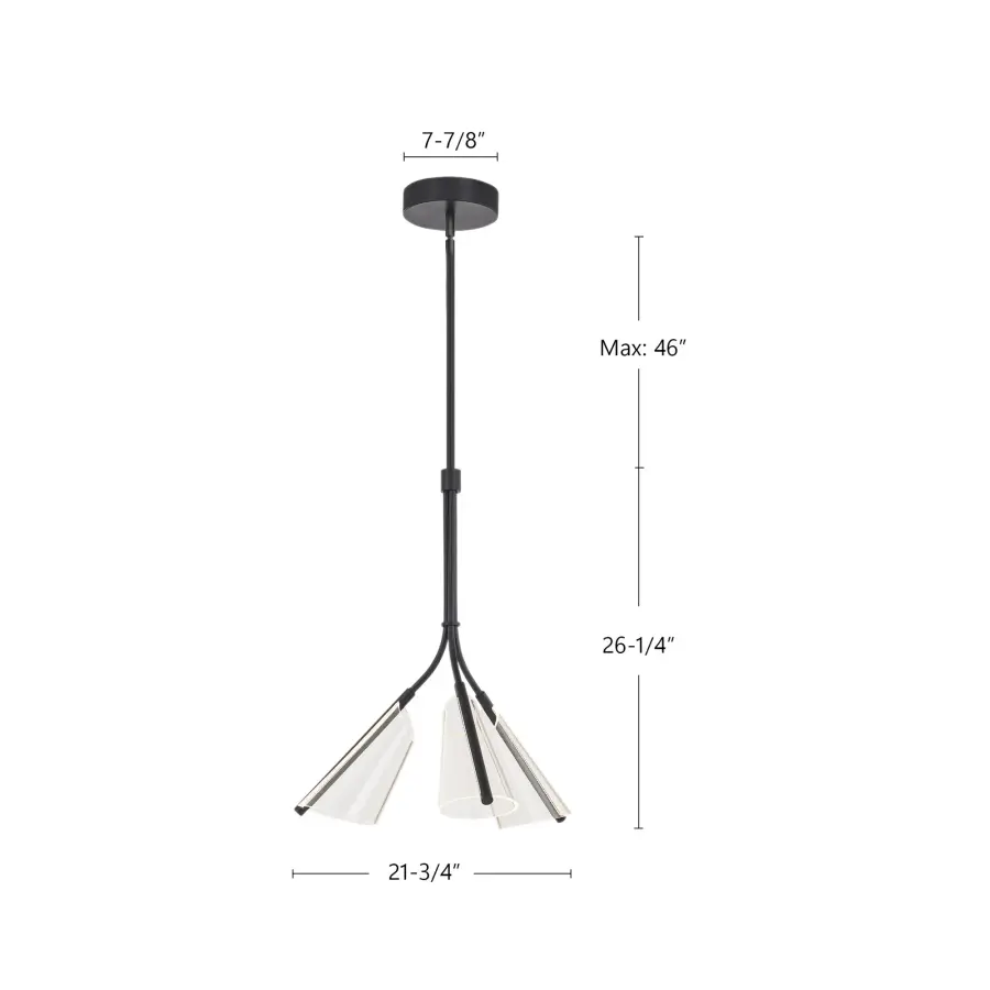 Striking Modern Pendant with Edge-Lit Acrylic Shade - Image 8