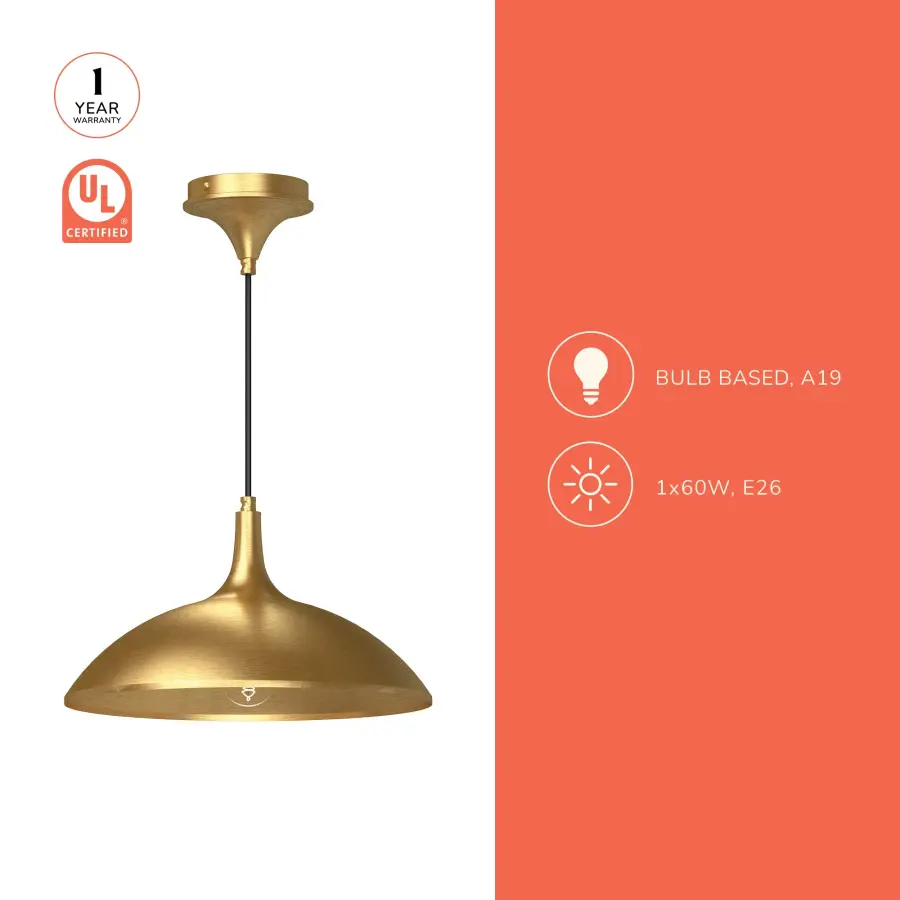 Abel 14-Inch Pendant in Brushed Gold - Image 9