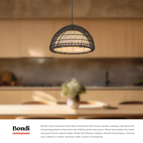 Bondi 16" Rattan Pendant Light - Image 13