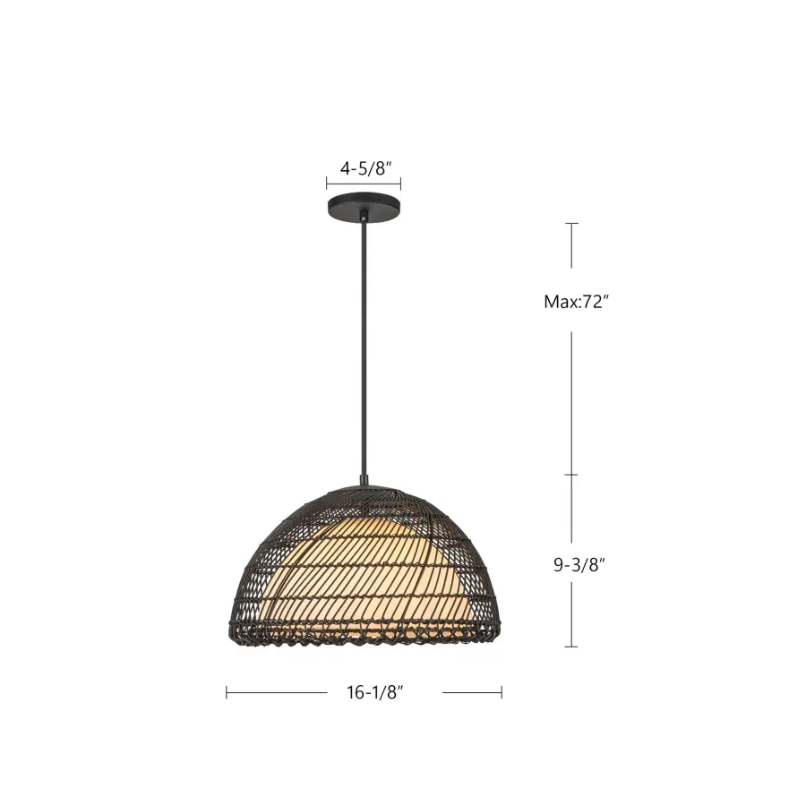 Bondi 16" Rattan Pendant Light - Image 16