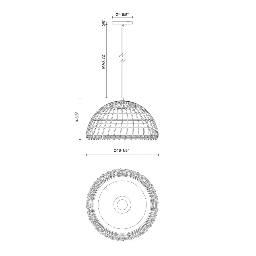 Bondi 16" Rattan Pendant Light - Image 17