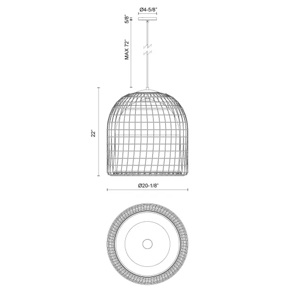 Bondi 20-Inch Pendant Light - Image 18