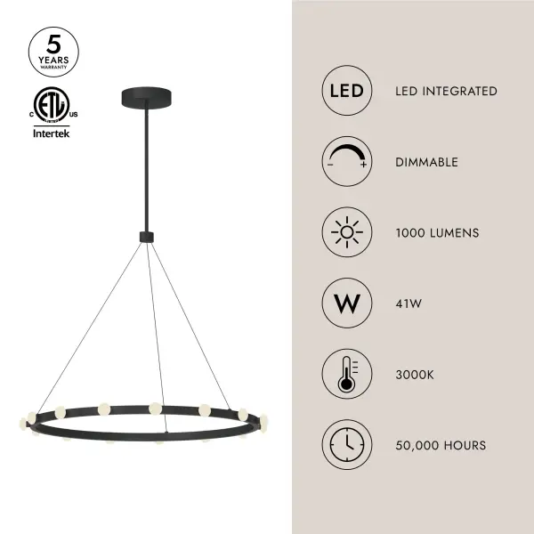 Hollywood Glamour Meets Modern Minimalism in Stunning LED Pendant - Image 9