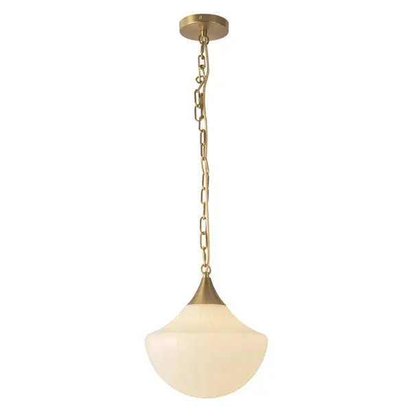 Farrah 12-Inch Pendant in Matte Black with Amber Glass - Image 3