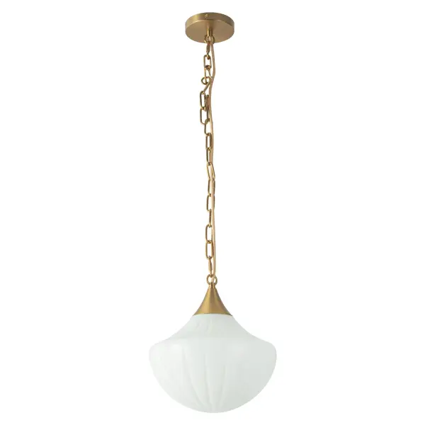 Farrah 12-Inch Pendant in Matte Black with Amber Glass - Image 9