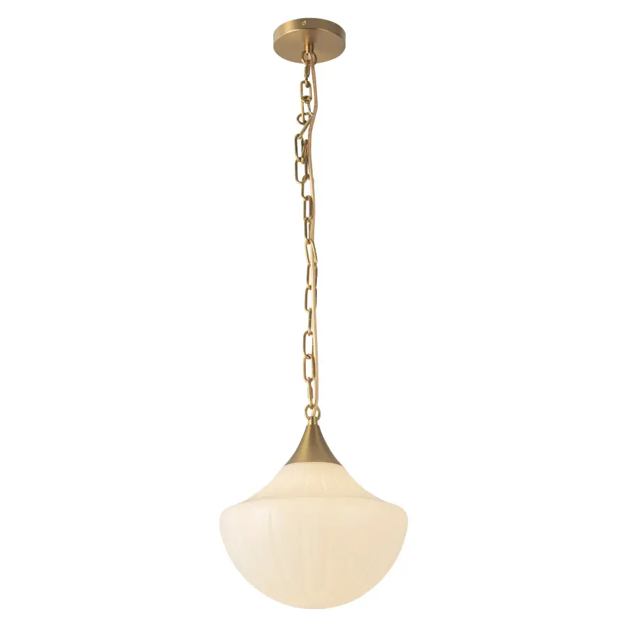 Farrah 12-Inch Pendant in Matte Black with Amber Glass - Image 10