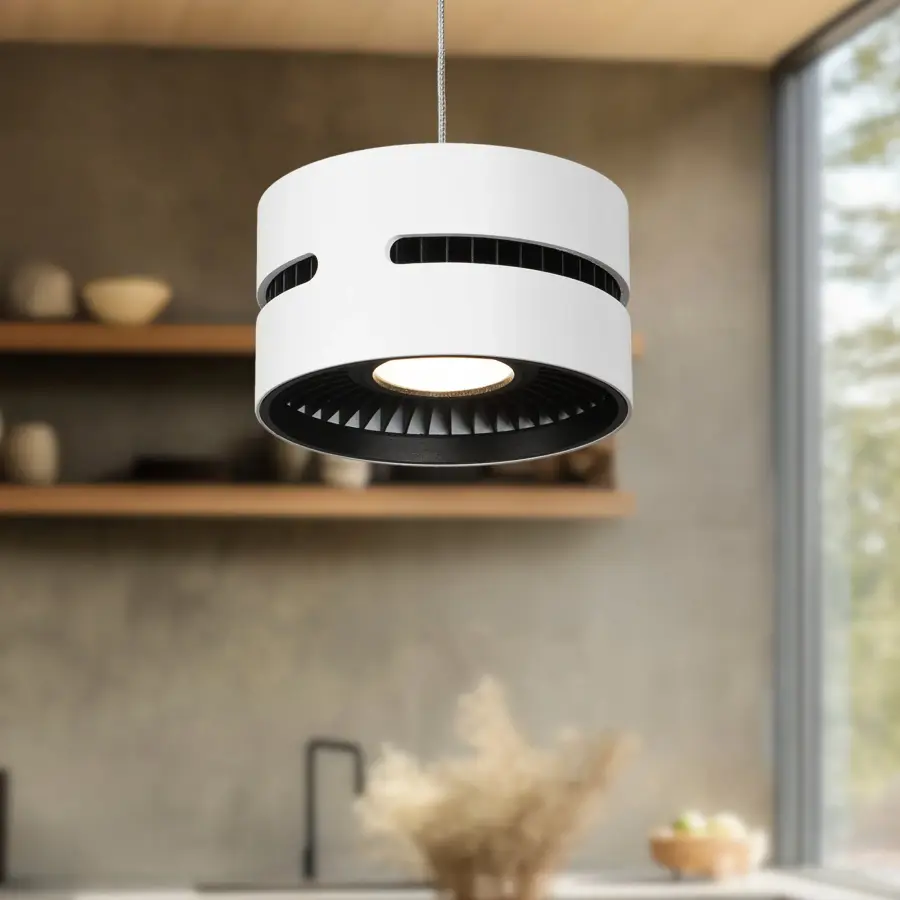 Oxford 5-Inch LED Pendant in White - Image 4