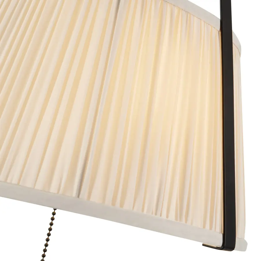 Scout 13-Inch Pendant in Matte Black with Blue Linen Shade - Image 19
