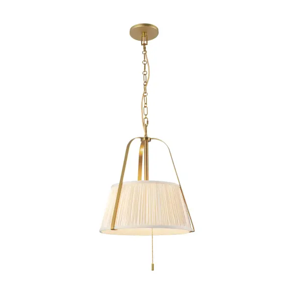 Scout 13-Inch Pendant in Matte Black with Blue Linen Shade - Image 7